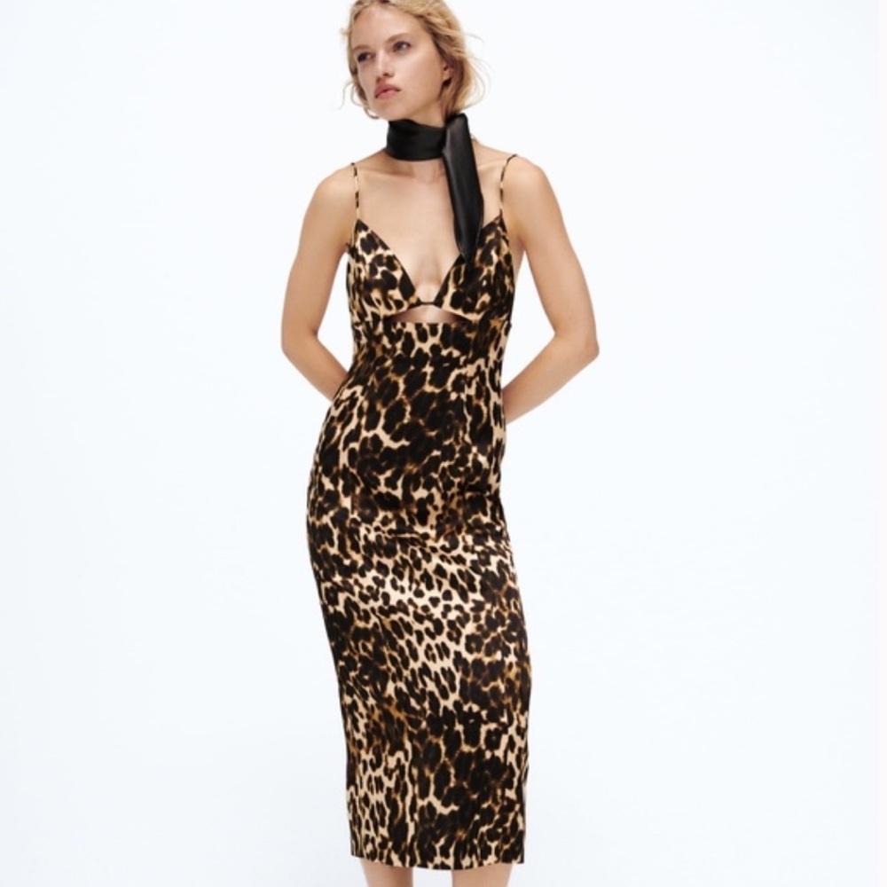 Leopard Print Slip Dress